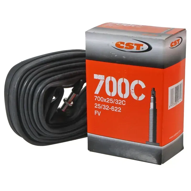 CST 700x25-32 32mm Presta Valve Butyl Tube in Black